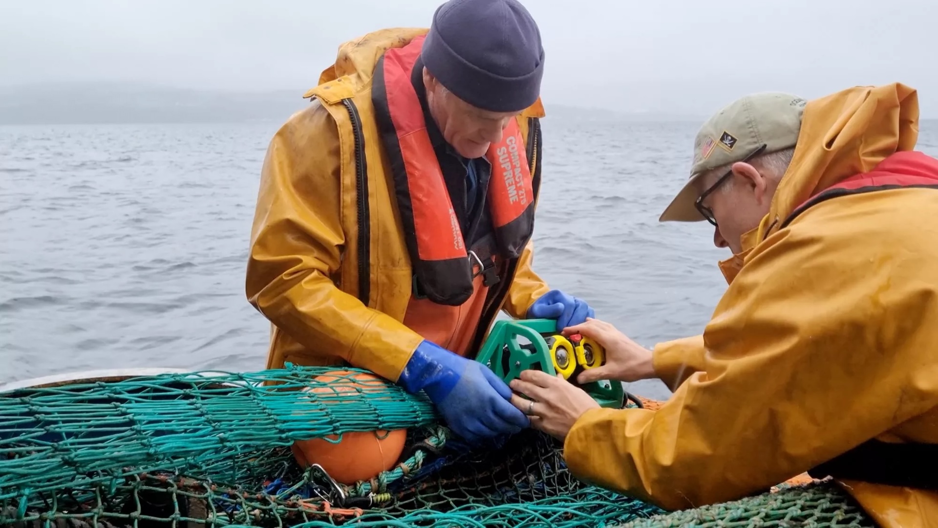 Ian and Tom setting up CatchCam